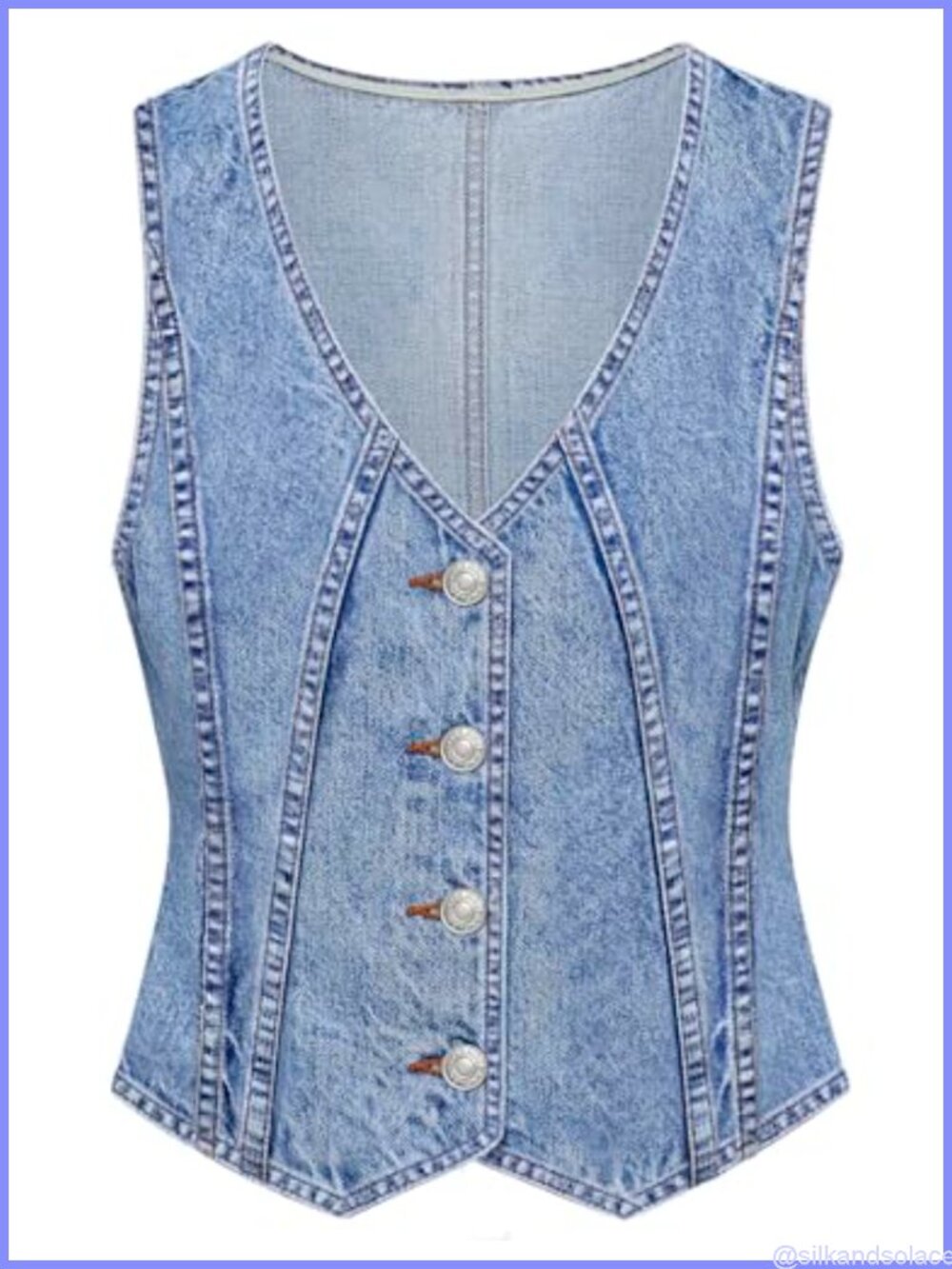 Women's Sleeveless Denim Vest Jean Button Down Summer Casual Top